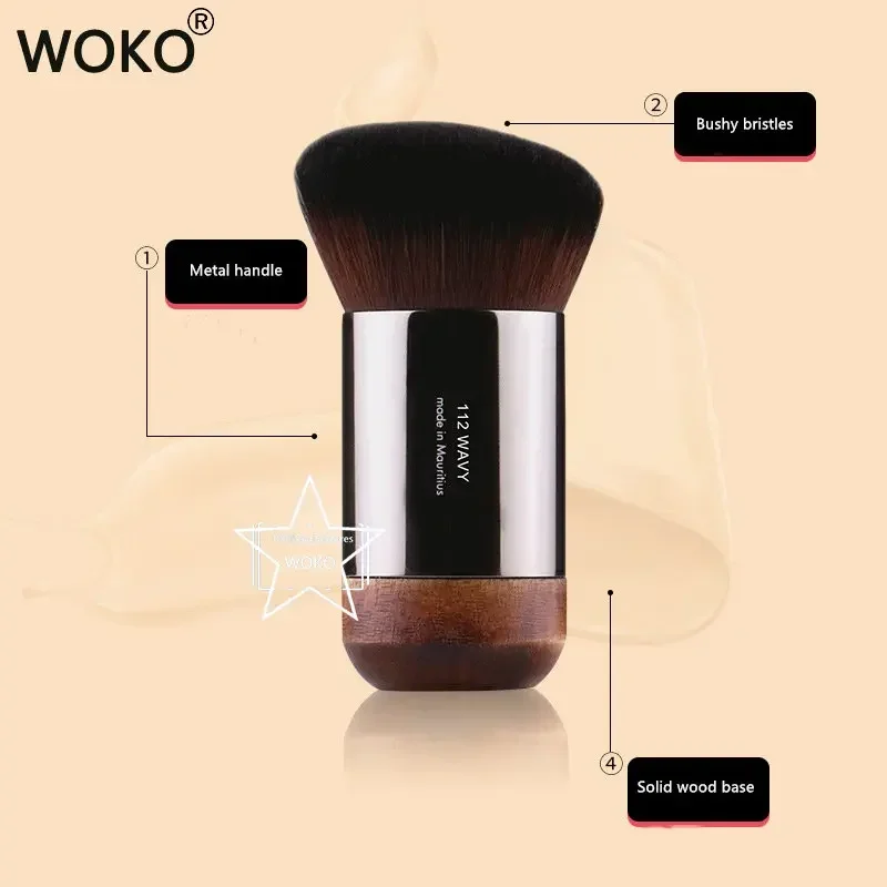 M112 Travel Foundation Brush Magic Foundation Liquid Buffing Brush High Quality Angled Kabuki Foundation Concealer Makeup Brush