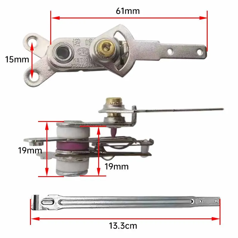 1Pcs Electric skillet thermostat accessories with long lever adjustable temperature universal KST101A