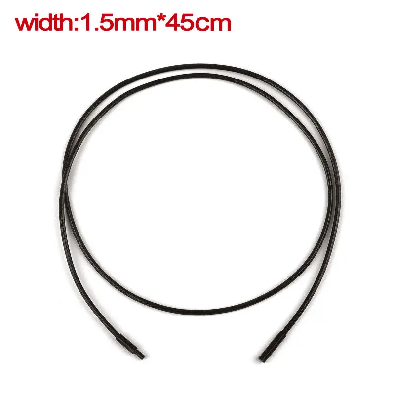 45-60cm Lederkette für Damen und Herren, Lederband, Wachsseil, Edelstahlverschluss, DIY-Halskette, Schmuckzubehör