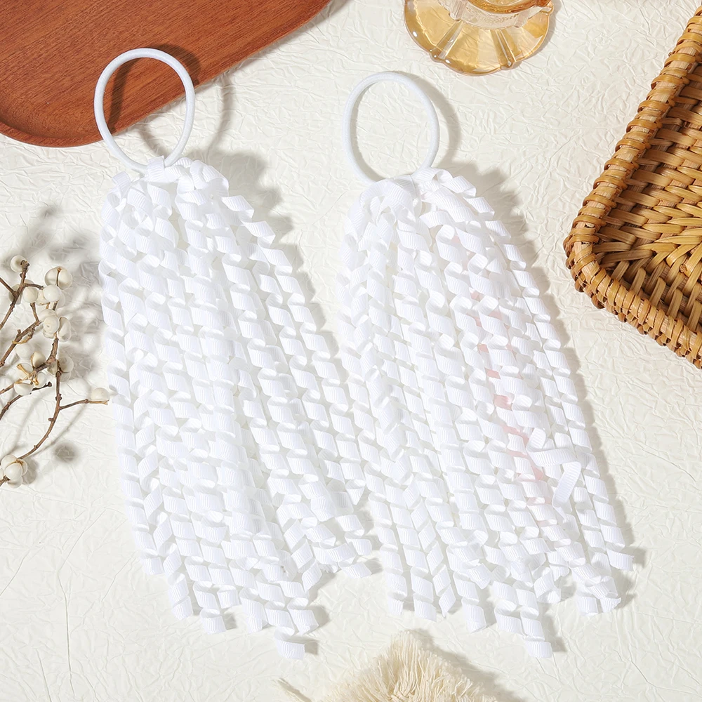 2 Stück/Set Satin-Quasten-Stirnband und Pferdeschwanzhalter, geeignet für Mädchen, dekoratives Haar-Accessoire für WM-Partys – Detail 21