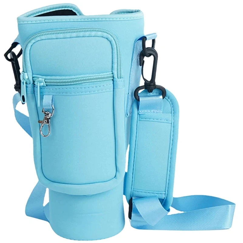 

40OZ Water Bottle Carrier Bag with Phone Pocket Water Bottle Pouch Holder with Adjustable Strap Water Bottle Sling Bag