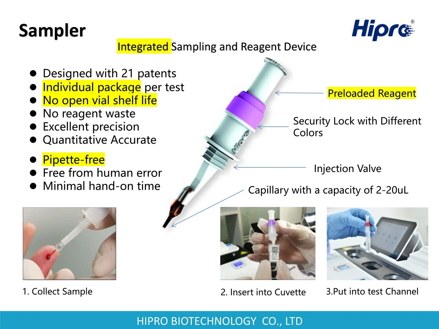 Analizador rápido Hurricane HP-083/4 para POCT