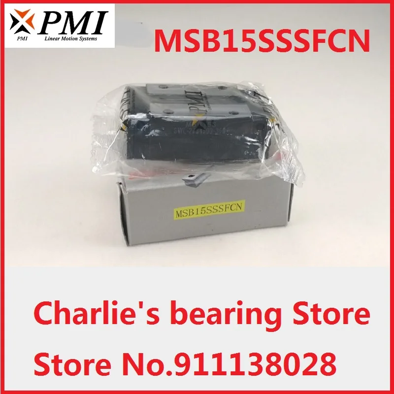 1pc 100% brand new original genuine PMI brand linear guide carriage model MSB15S-N