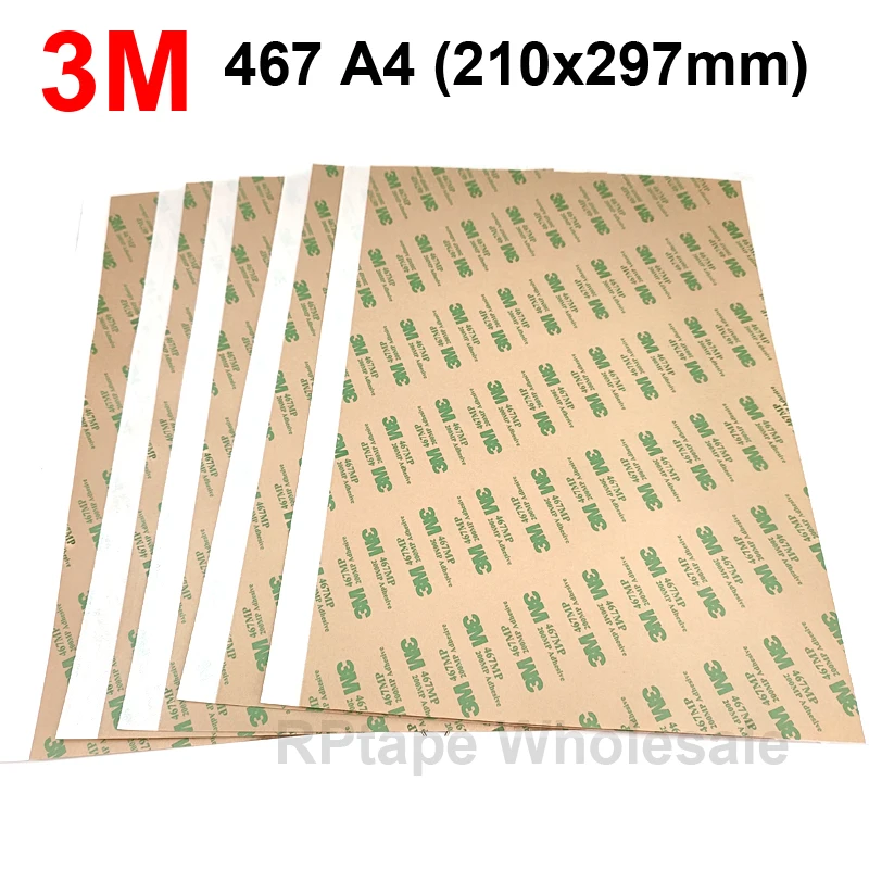 Super Thin 0.06mm Thick, (A4 Size 210x297mm) 3M 467 Double Adhesive Sticker, for Nameplate, Foam, Thermal Pad  Bond