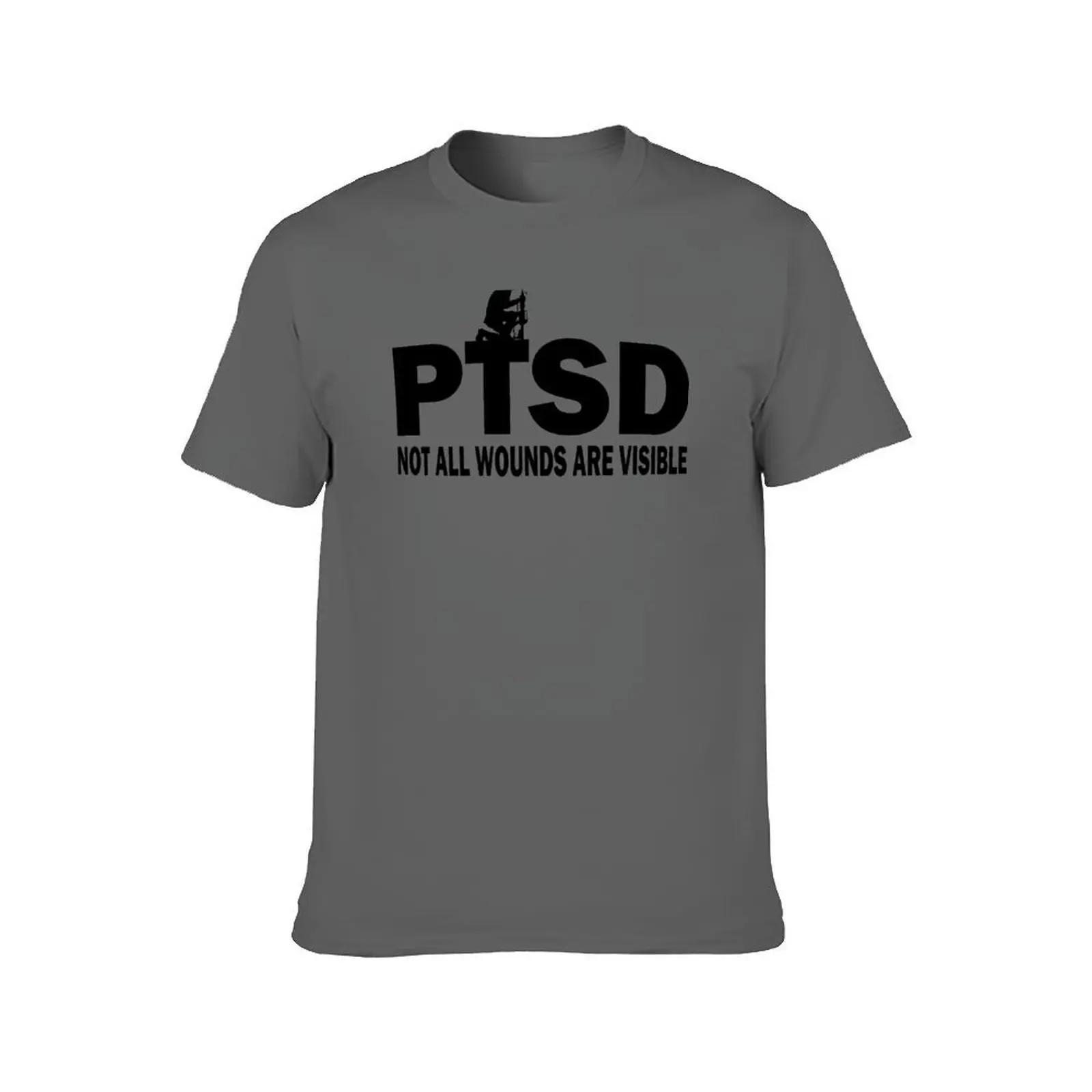 PTSD Male Soldier T-Shirt funny t shirts cotton cotton t shirt pack T-Shirt