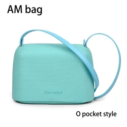 AMbag Obag O bag Style O Pocket Mini Color caramella impermeabile con cinturino in pelle borsa da donna con patta in Gel di silice