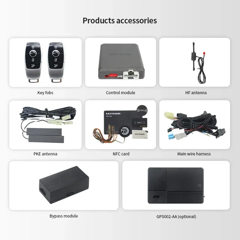 EASYGUARD CAN BUS PKE Remote Starter Fit For 16-18 A CLASS W177/15-18 CLA C177/15-18 Benz GLE W166 Smartphone App Control