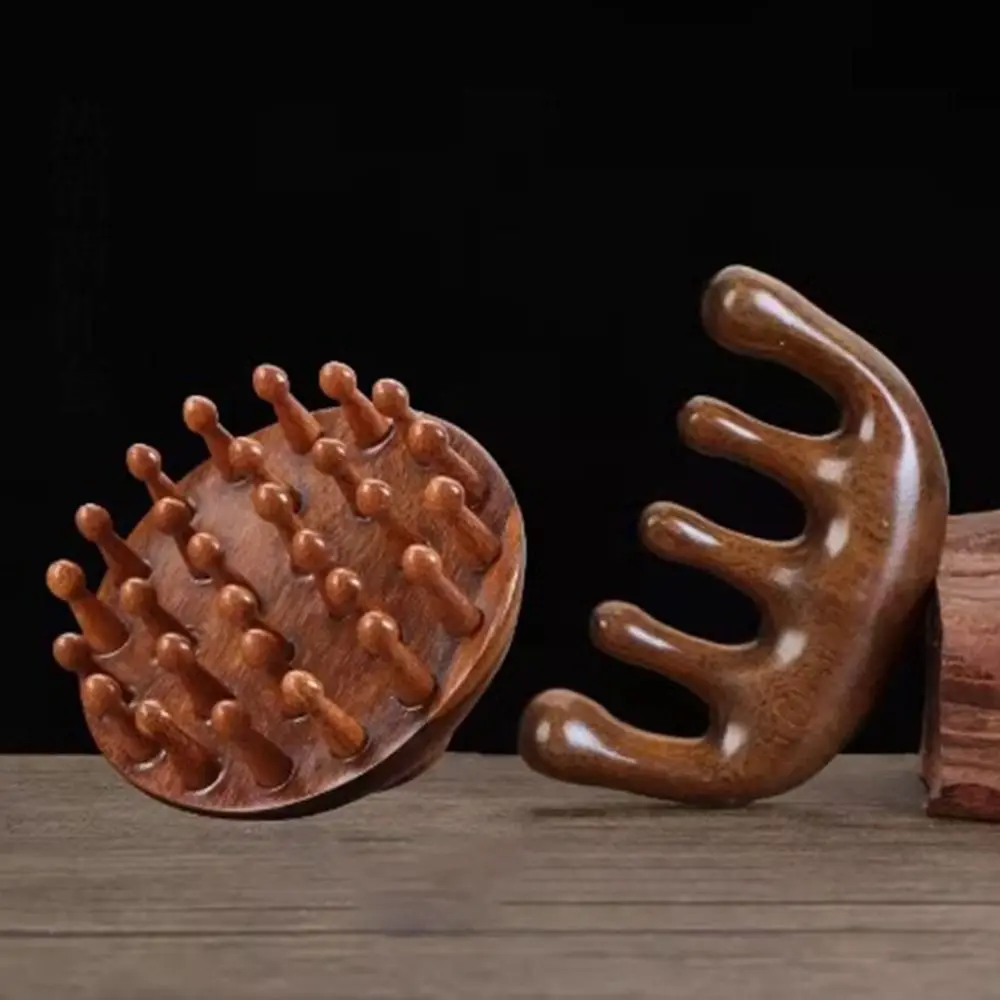 

Расслабляющая меридианная массажная расческа для кожи головы, антистатическая расческа для волос из сандалового дерева, гладкая расческа для массажа головы из сандалового дерева