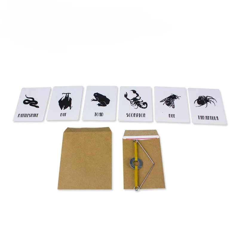 Animal Prediction Danger Card Magic Trick Set Close Up Street Card Props Prediction Magic Toys for Children