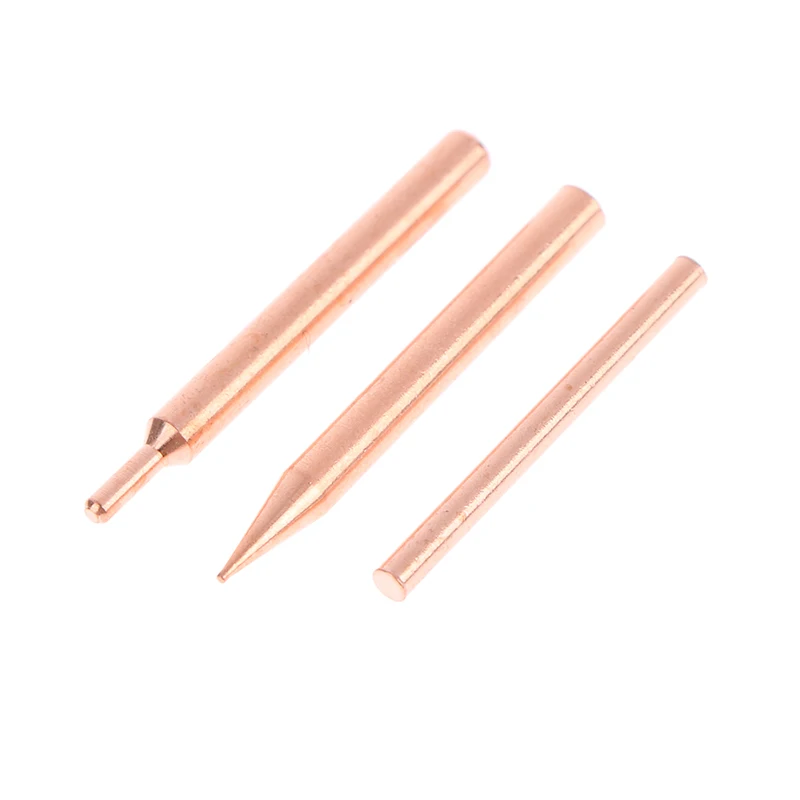 5/10 pièces Têtes d'électrode de soudage portatives 18650 pour stylo de soudage par points à batterie lithium de petite taille, en cuivre violet, pour le soudage par points