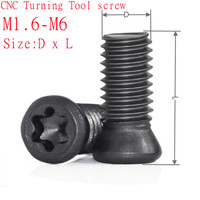 10/100pcs G12.9 M1.8 M2 M2.2 M2.5 M3 M3.5 M4 M4.5 M5 M6 CNC Insert Torx Screw for Replaces Carbide Inserts CNC Lathe Tool