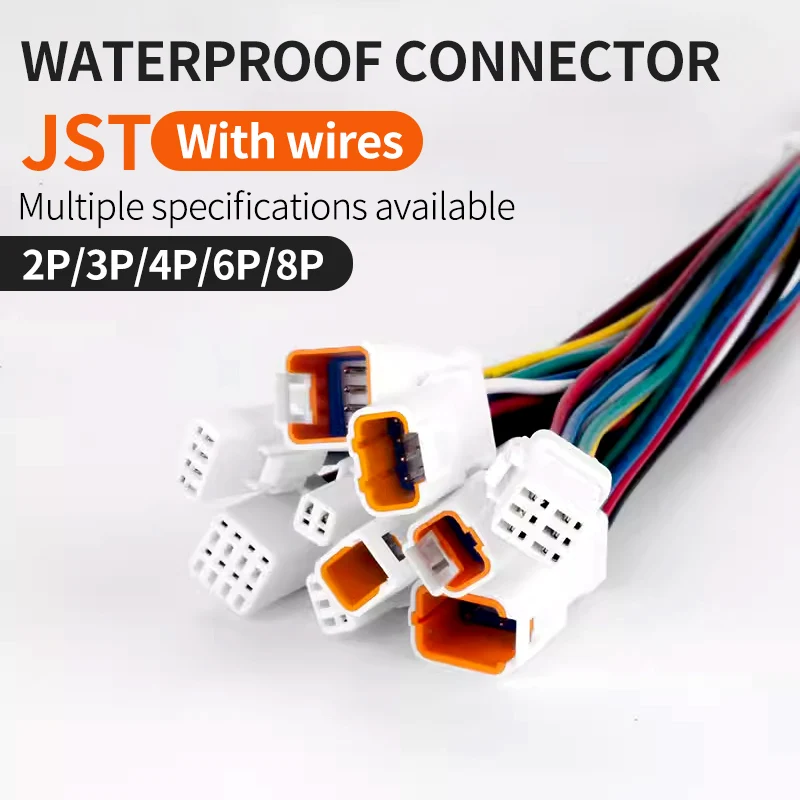 Automotive Connectors JST02R-JWPF-VSLE 2/3/4/6/8 Pin Waterproof Connectors Male and Female Butt Plugs