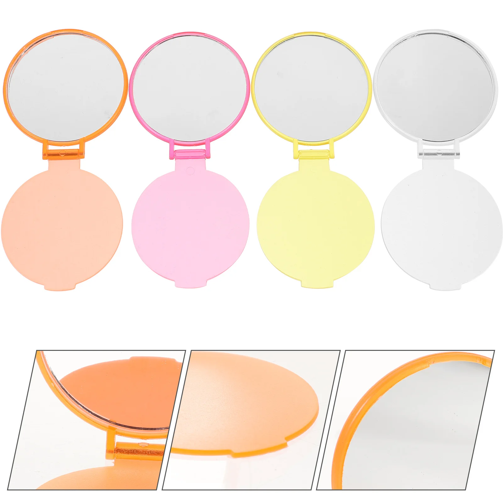 

12 Pcs Round Makeup Mirror Small Portable Mini Tote Bag Pocket Foldable