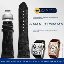 Genuine leather watch belt for Frank Muller series cow leather wristband accessories for men's and women's 22mm 26mm 30mm strap