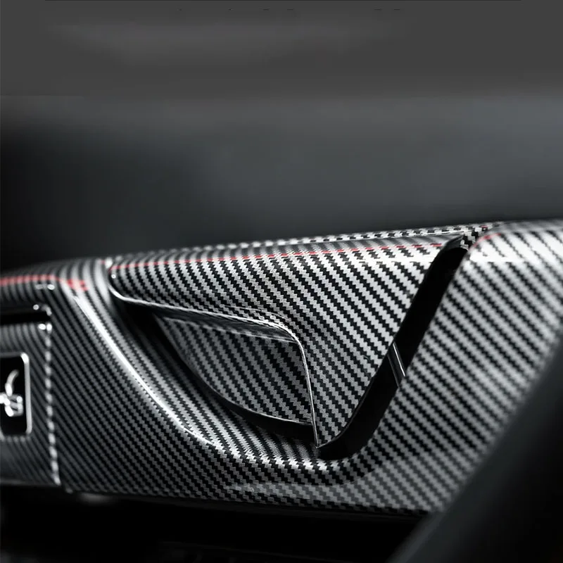 for Toyota Highlander XU70 2022 2023 2024 Second row seat anti kick protection board carbon fiber patterned interior supplies