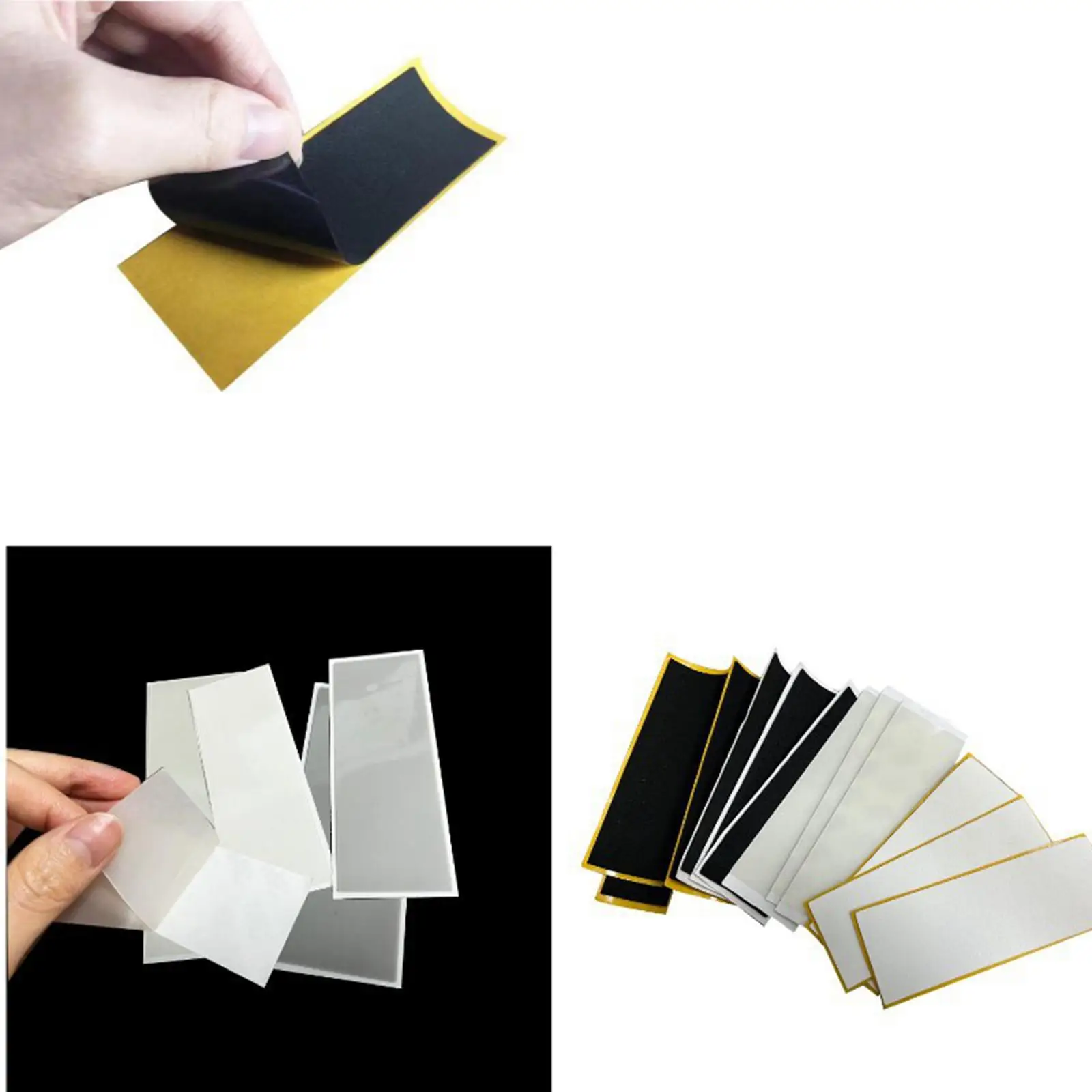 20 Pieces Professional Fingerboard Tape Non Skid 11x3.8cm Skateboard Foam Tape
