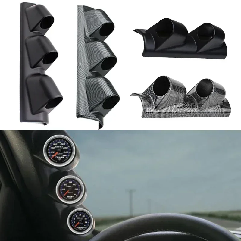 52mm Left Hand Drive Car A-Pillar Pod Gauge Holder Mount 2/3 Hole Instrument Bracket Styling Trim Auto Accessories Universal