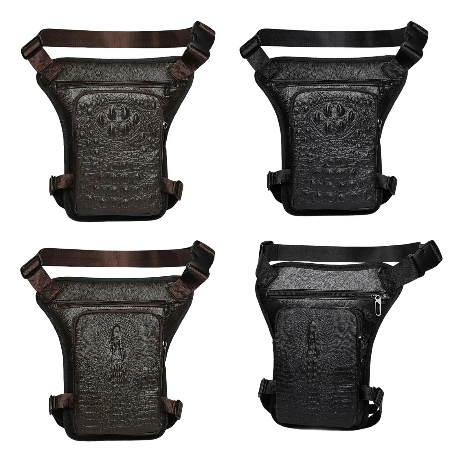 

Drop Leg Bag Practical Waterproof PU Material Casual Belt Bumbag Fanny Pack for Outdoor Motorbike Ride Travel Fishing Sporting