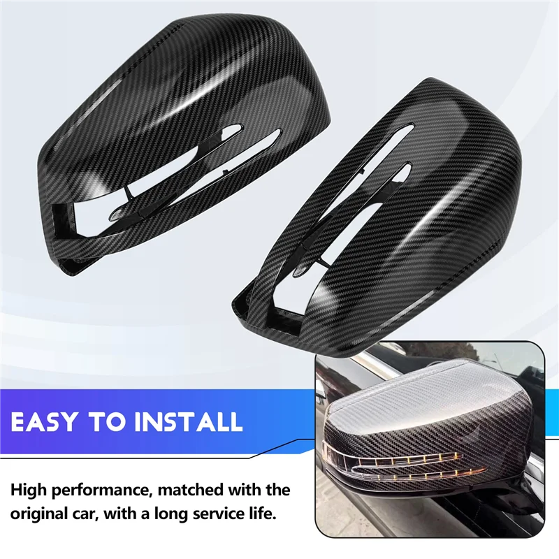 

NEW-Carbon Fiber Rearview Mirror Housing Cover-Side Mirror Cover For Mercedes Benz W218 W221 W246 W117 W204 A45 S C 63 AMG