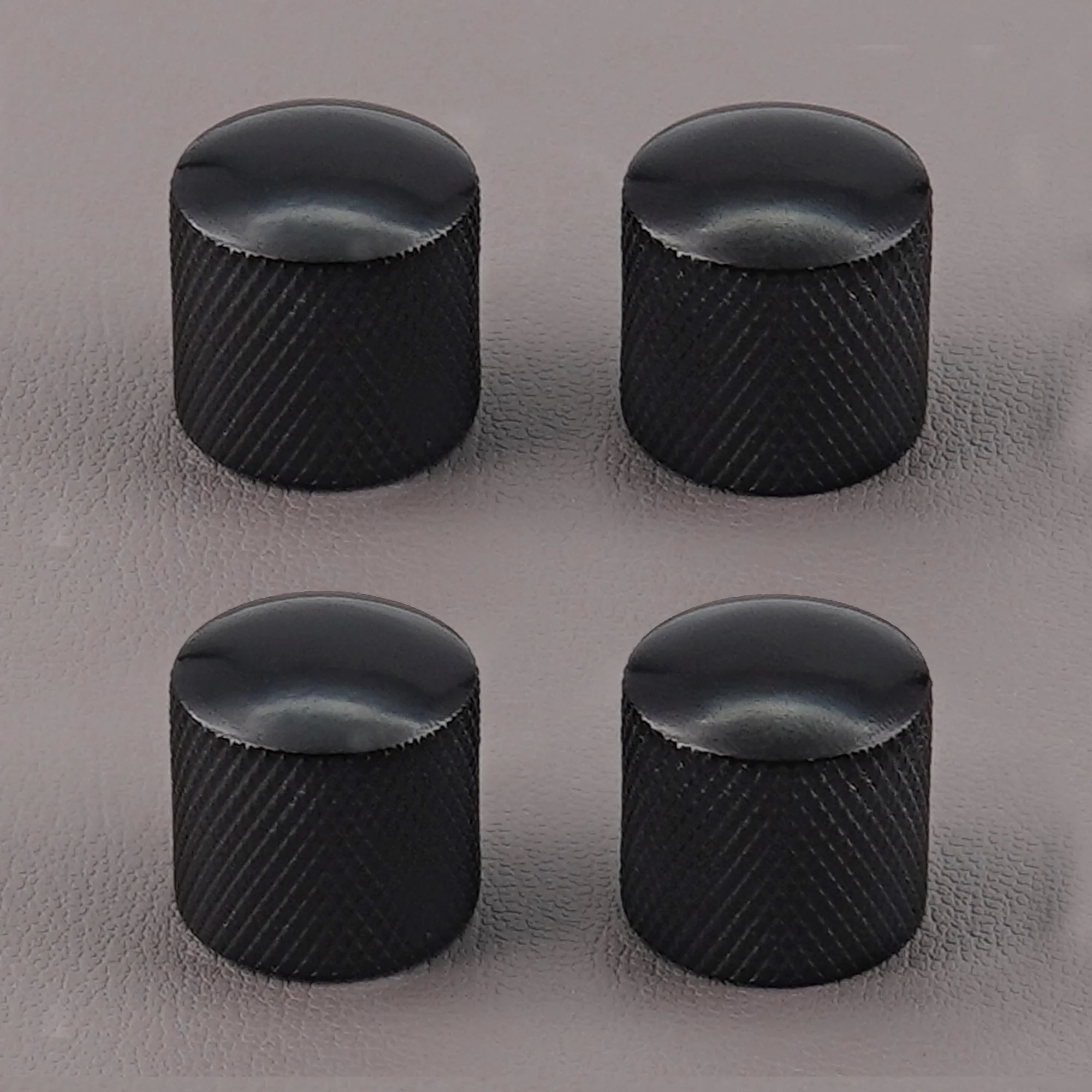 FLEOR 4pcs Dome Top Guitar Bass Metal Knobs Control Knobs Chrome /Black Choose view 6