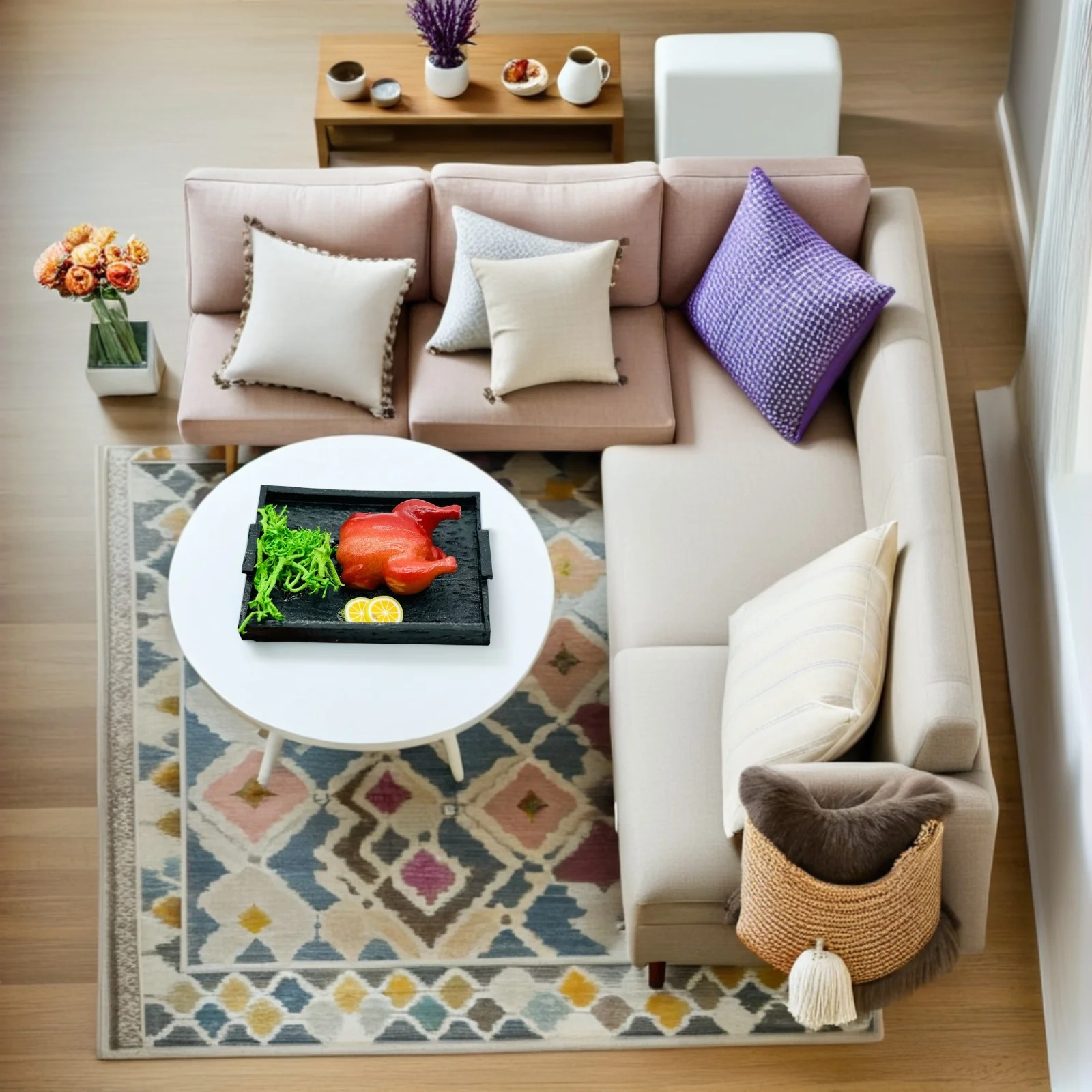 3pcs Miniature Food Set: Realistic Roasted Chicken Duck Goose For Dollhouse Kitchen Holiday Scene Montessori Educational Craft