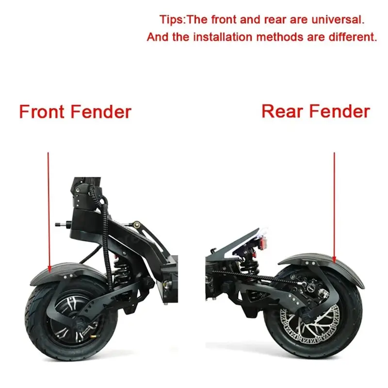 NEW HOT In Stock-Splash Guard Replacement Accessories For TEVERUN Fighter 11/11+ Supreme Electric Scooter Front And Rear Fender