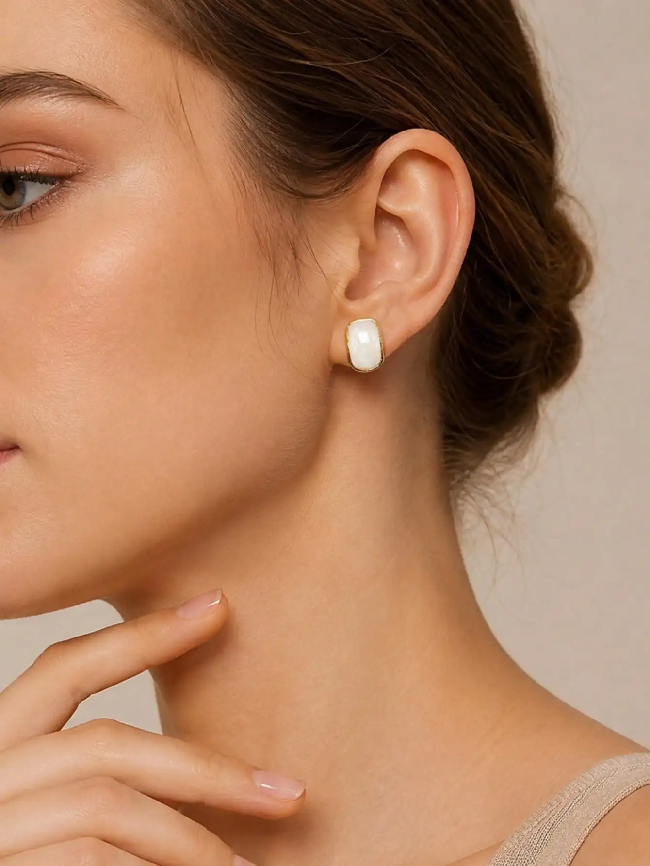 Gold Earrings Women, Earrings Women 6 Pair Pearl Stud Gold Earrings Set, Elegant Jewelry for Daily Wear