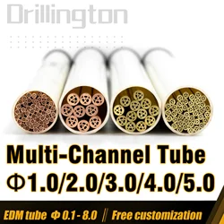 Drillington EDM Tube Multi-Channel Electrode Tubes 0.5mm 1mm 2mm 3mm 4mm 5mm 6mm for Small Hole Drilling EDM Machine