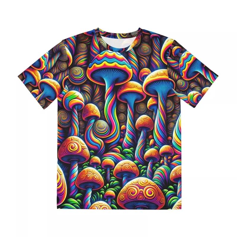 2024 Mushroom T Shirt For Mens Graphic Print Short Sleeve Tops 3D Casual Street Man's T-shirt Oversized Tee Shirt Men Clothing