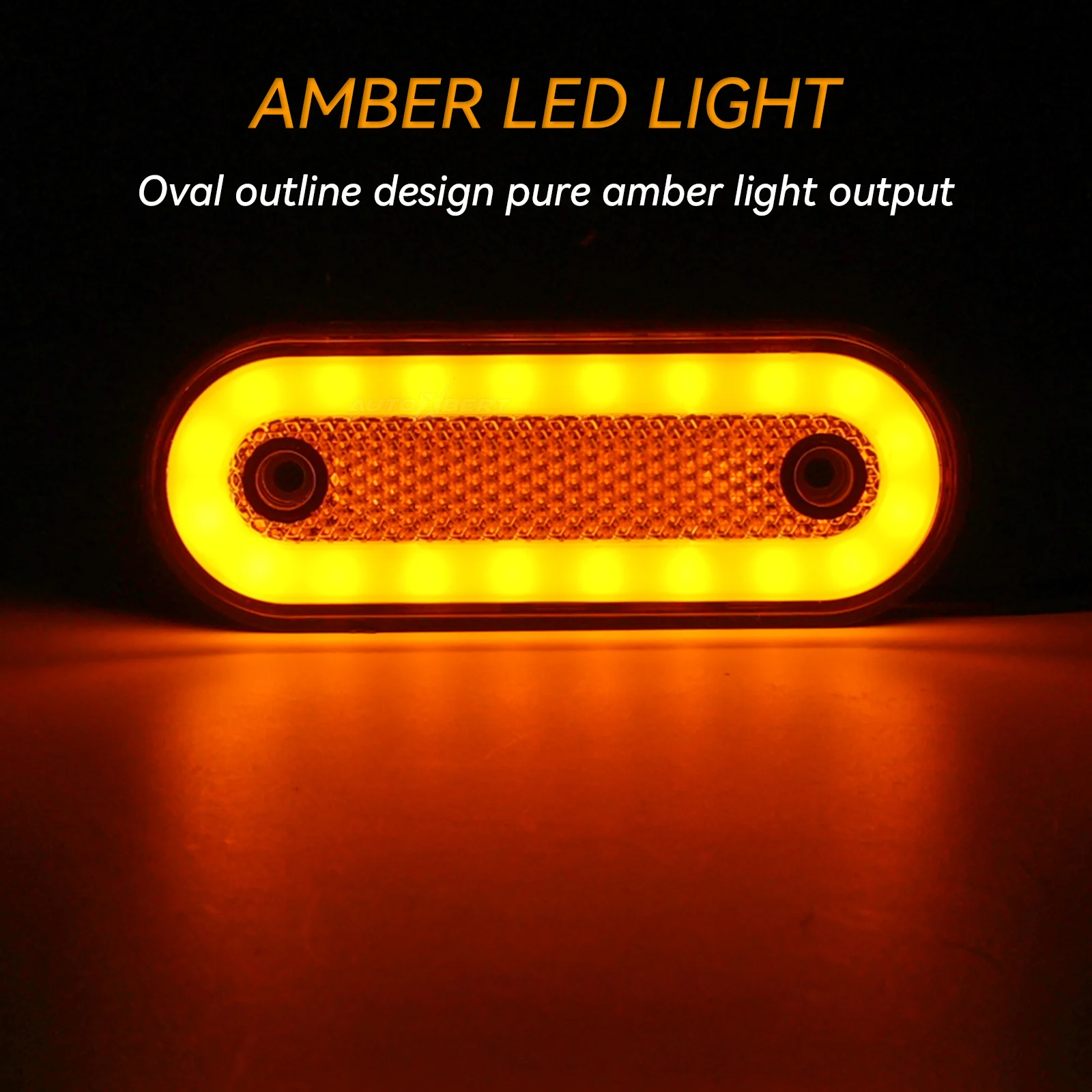 Orange Amber Side Marker Light Front Rear Yellow LED Clearance Signal Lamp Trailer Truck Pickup Bus 24V 12V Trailer Accessories