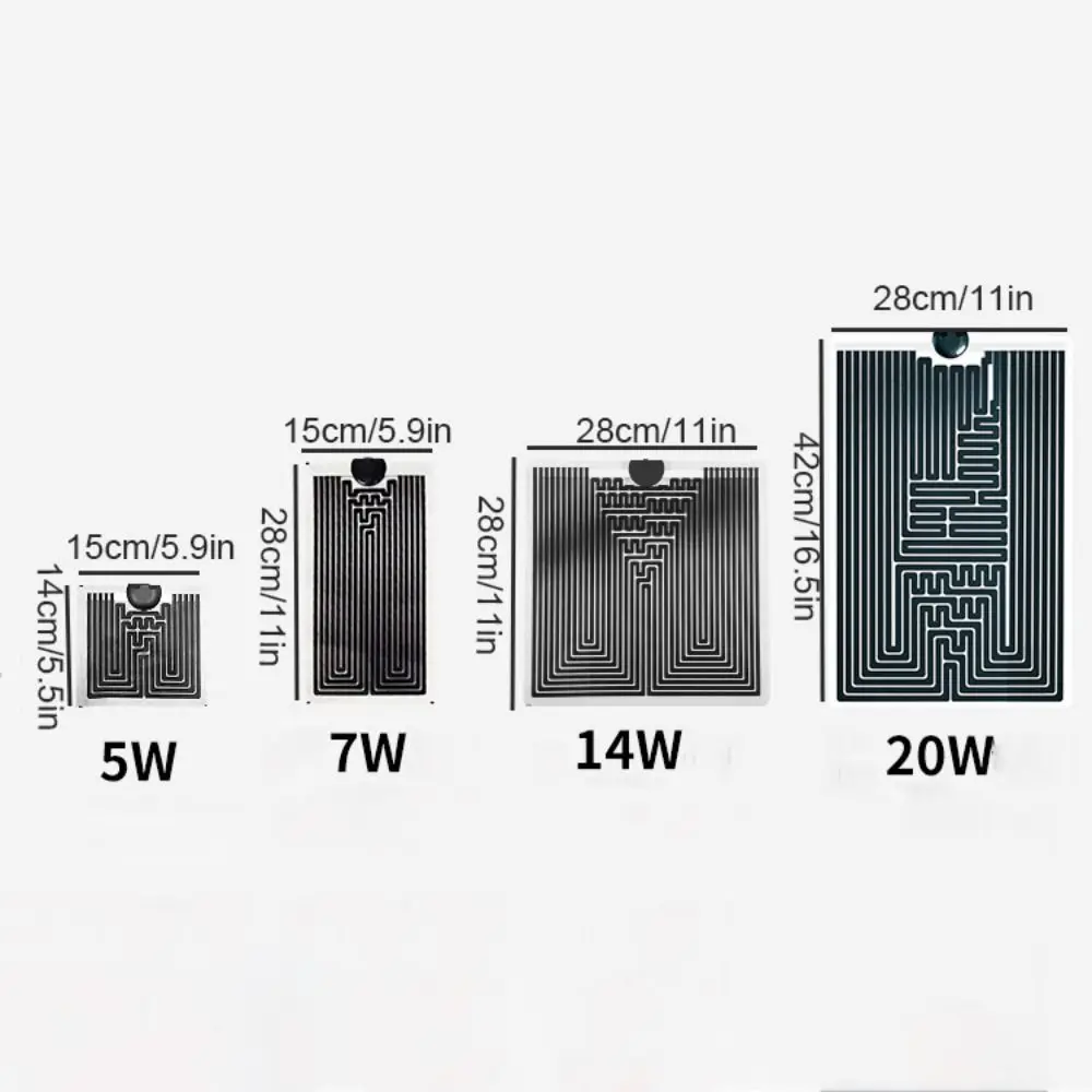 Esteira de aquecimento rápido de silicone com controlador de temperatura, almofada de aquecimento ajustável, EU Plug, Escalada, 5W, 7W, 14W, 20W