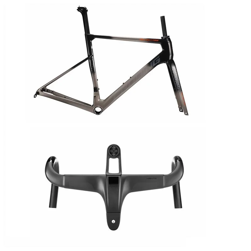 RollingStone Probing carbon disc brake road frame set with handle bar internal routing, 46 49 52 54 56cm, UCI appr