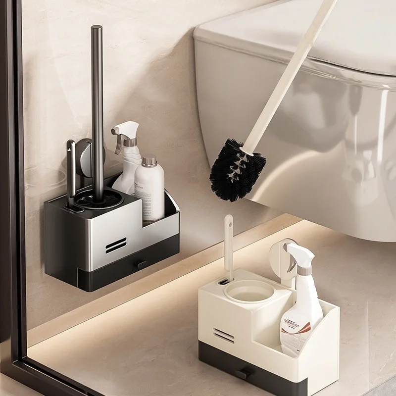 Home Use Suction Toilet Brush No Dead Angle Wall Mounted Bathroom Toilet Cleaner for Sanitary Household Cleaning Tools