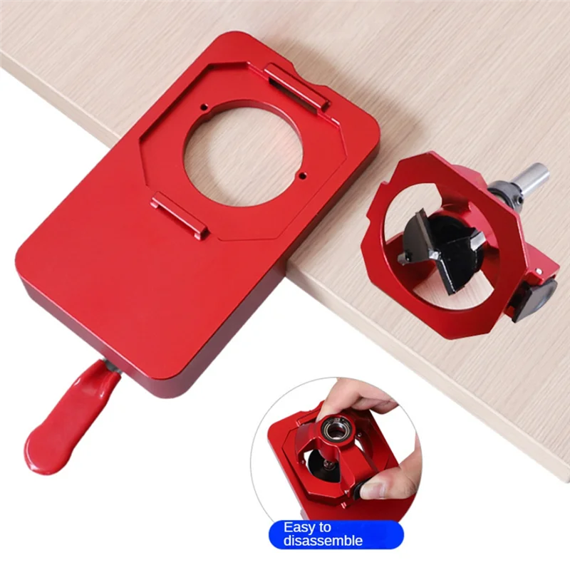 ABJY-مفصلة النجارة مملة تهزهز النجارة ثقب الحفر دليل محدد ثقب فتاحة قالب خزائن الباب الأحمر 1 مجموعة