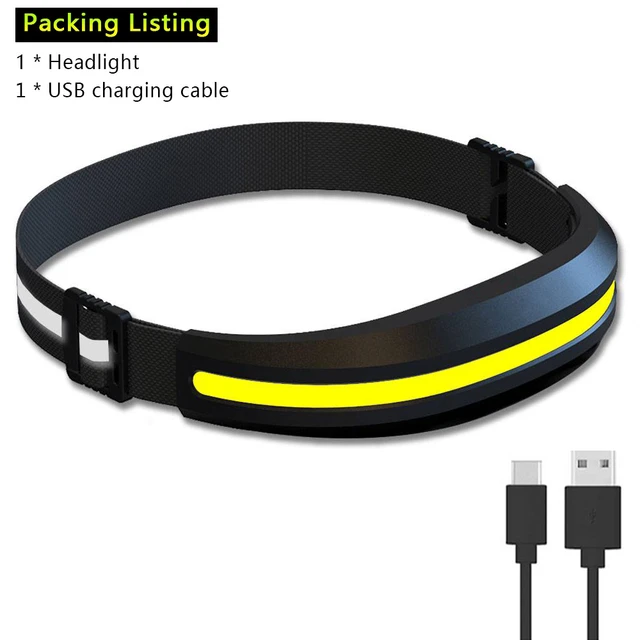 LX300 COB Latarka czołowa do biegania Czerwone białe źródło światła Latarka czołowa LED USB C Akumulatorowa latarka robocza Latarka turystyczna Wędkarstwo Lanterna