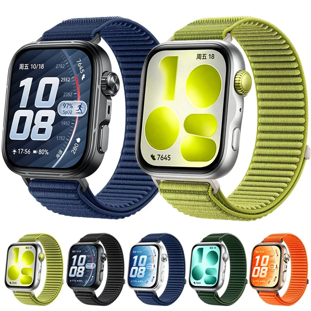 Correa de nailon oficial para Huawei Watch Fit 5-4-3, pulsera trenzada cómoda y transpirable para Huawei Watch Fit 5/4 Pro
