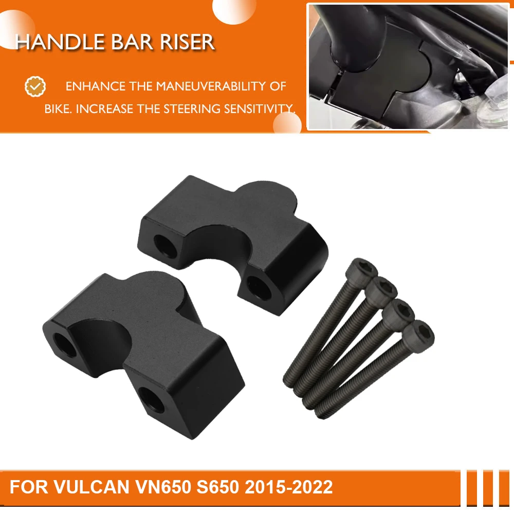 For Vulcan VN650 Motorcycle Aluminum Handlebar Riser Drag Mount For Vulcan S 650 2015-2021 2022 Lifting Riser Up Extension Clamp