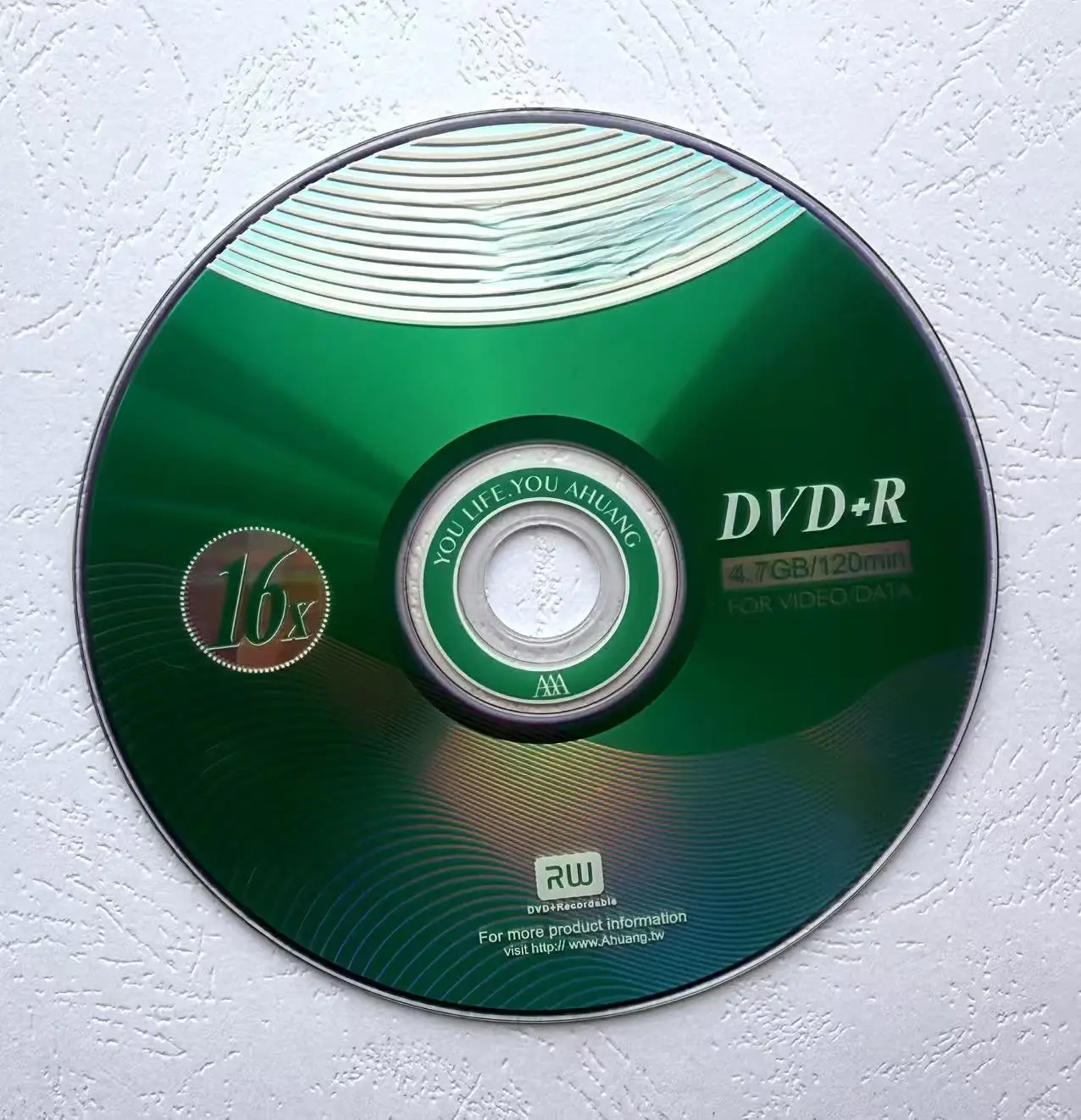 Wholesale 5 Discs A+ Authentic Green Wave Design 16x Blank 4.7 GB DVD+R Disc