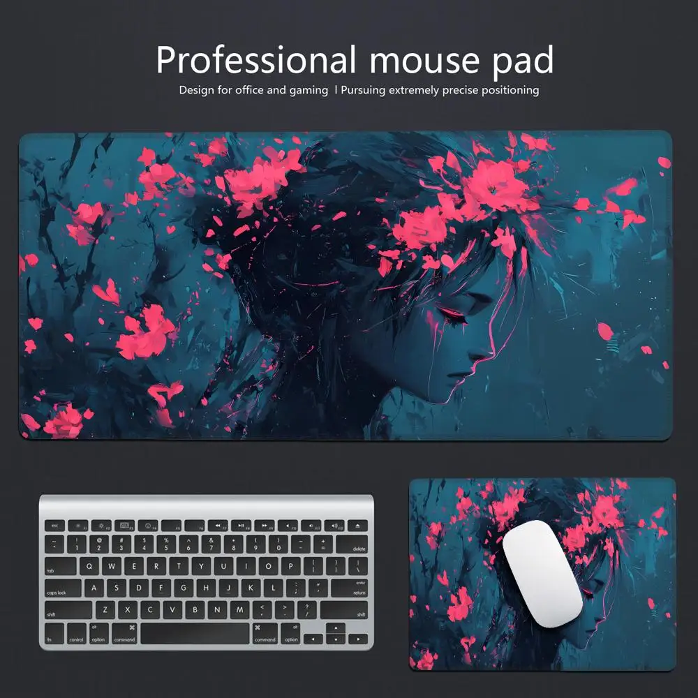 Alfombrilla de ratón más vendida de China, animación de flores y sirvientas, hermoso juego XXL, alfombrillas de ratón exclusivas, alfombrilla de ordenador para PC, decoración antideslizante