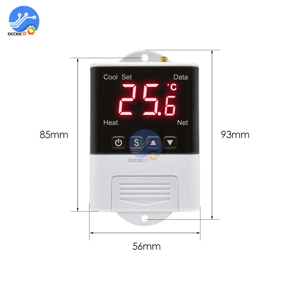 Wireless Wifi Temperature Controller Thermostat AC110-220V DS18B20 NTC Sensor Digital Display APP Control for Smart Home Aquariu