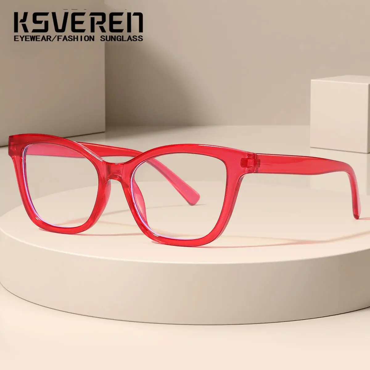 KSVEREN 남성 여성을위한 패션 안티 블루 라이트 독서 안경 맞춤형 처방 안경 광학 안경