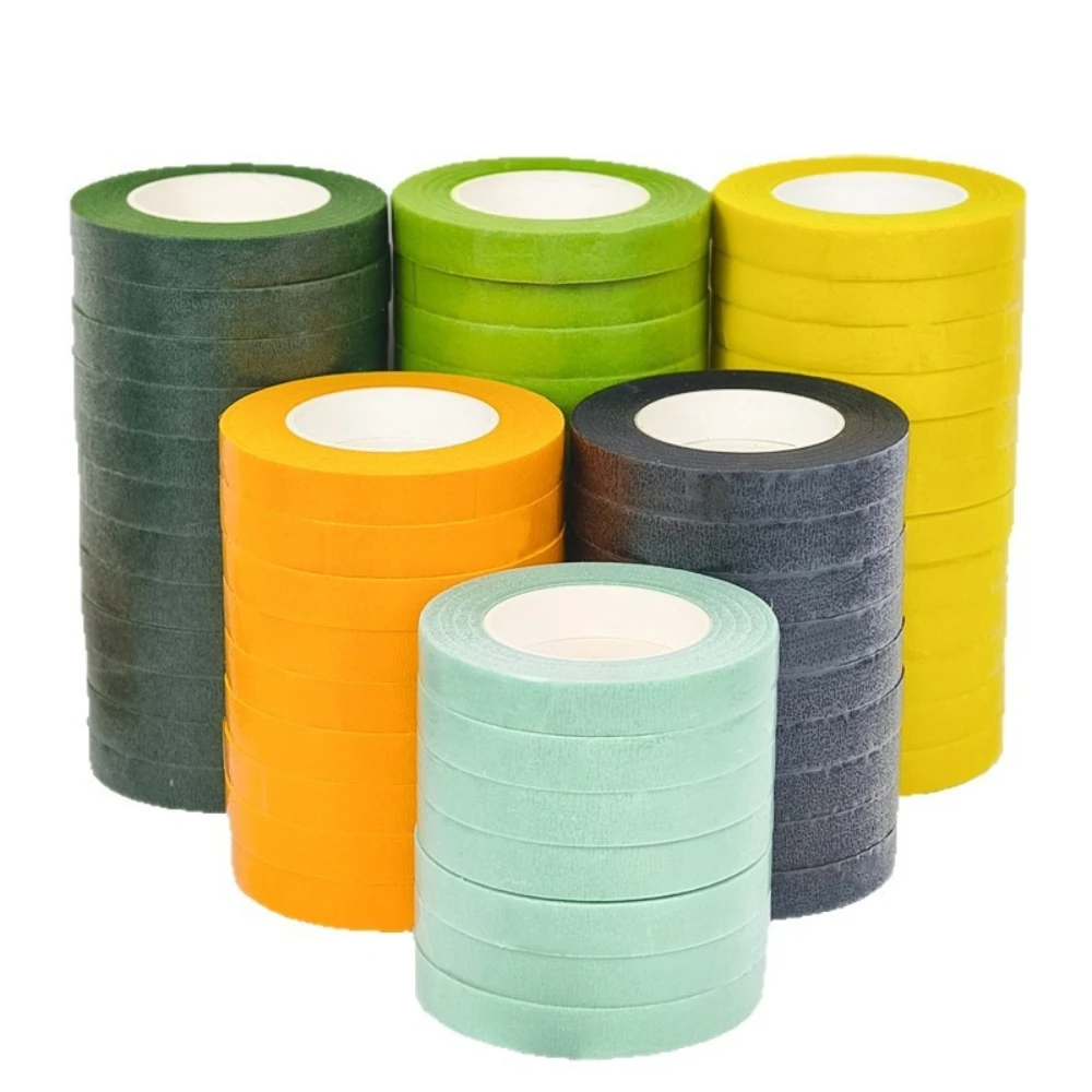 

1.2cm Wide Handmade Diy Color Floral Tape Flower Pole Tape Creative Crepe Paper Simulation Flower Making Material