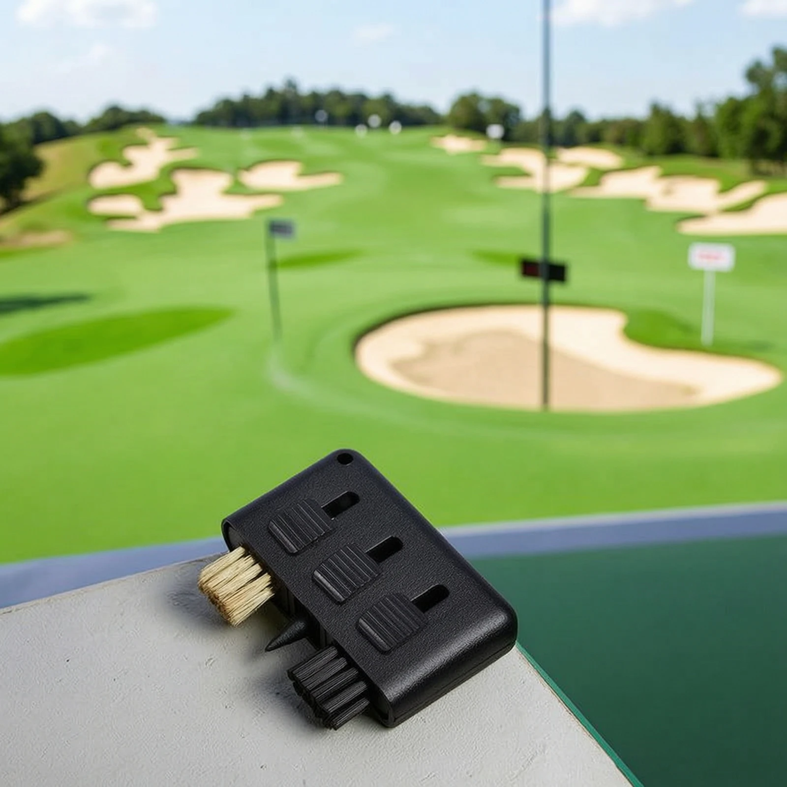 Golf Club Cleaning Brush Compact Golf Club Cleaner Tool Handheld Comfortable Grip for Golfers, Driving Range