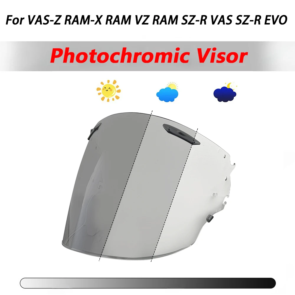 

Helmet Photochromic Visor For VAS-Z RAM-X VZ RAM SZ-R VAS SZ-R EVO Helmet Visors Rally Visor Automatically hromic Lens for Arai