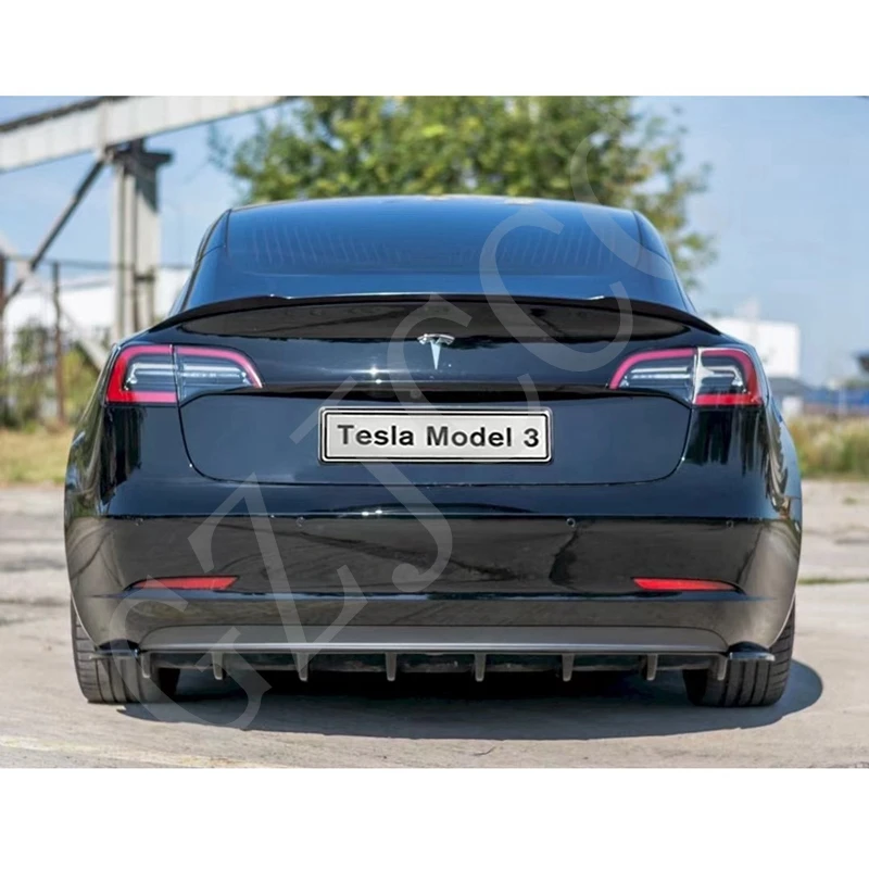 

for Tesla Model 3 2017-2020 ABS material side skirt body kit car front bumper spoiler car styling