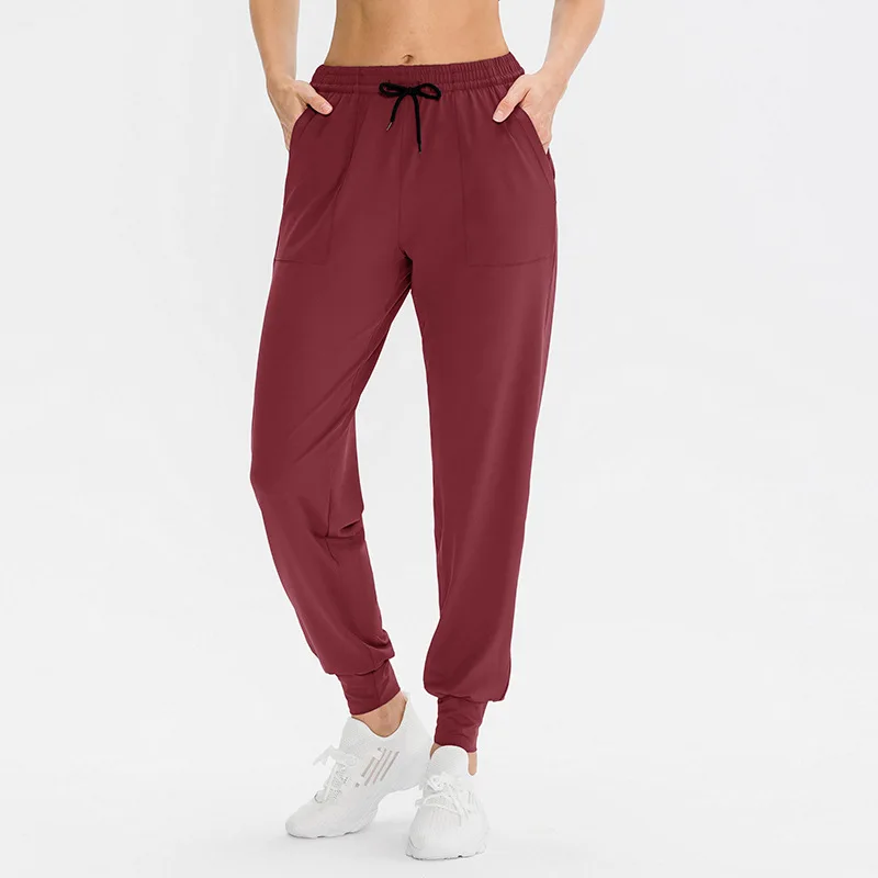 2023 Women Casual Running Sport Joggers Pants Quick Dry Gym Sweatpants With Pocket Drawstring Training Trousers Fit Yoga Pants