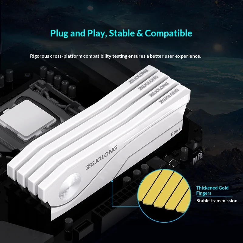 Zgjolong I9 Winged Dragon Ddr4 Desktop Ram 16gb X2 32gb 3200mhz 4400mhz Hynix Chip Thickened Gold Finger For Desktop Computer