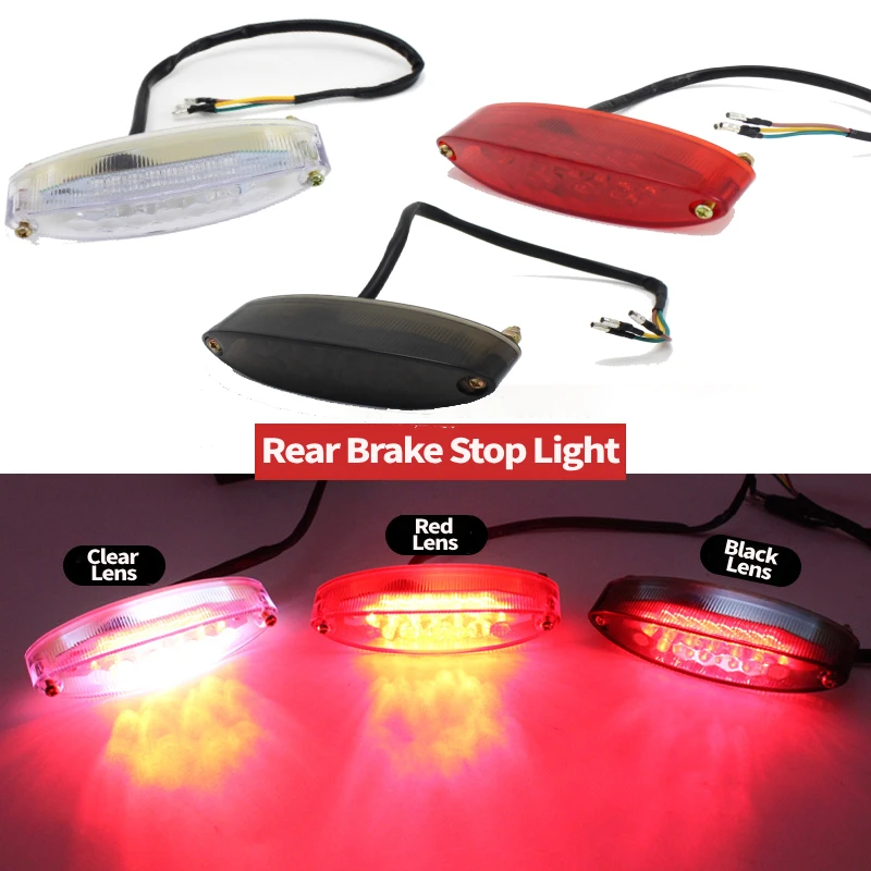 1pc Motorcycle Rear Brake Light LED Brake Stop Tail Light Signal Indicators for Harley Suzuki BMW Honda ATV Motorbike Taillight