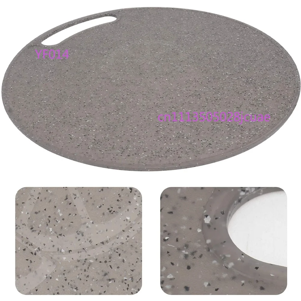 Round Plastic Cutting Board with Handles 31cm Kitchen Chopping Board for Fruit Vegetable Baking Use