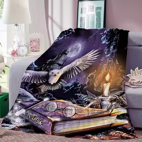 Eagle Book Cartoon Image Printed Blanket Adult Blanket Soft and Warm Bedding for Bed Sofa Outdoor Travel Cover Blanket Cobertor